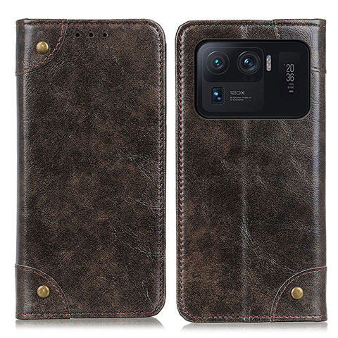 Funda de Cuero Cartera con Soporte Carcasa M04L para Xiaomi Mi 11 Ultra 5G Bronze