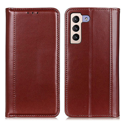 Funda de Cuero Cartera con Soporte Carcasa M05L para Samsung Galaxy S21 5G Marron