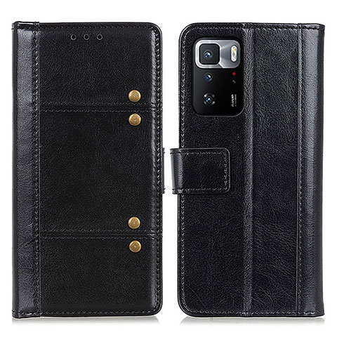 Funda de Cuero Cartera con Soporte Carcasa M06L para Xiaomi Redmi Note 10 Pro 5G Negro