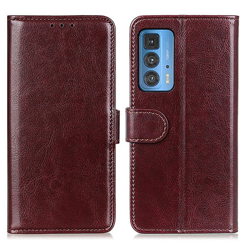 Funda de Cuero Cartera con Soporte Carcasa M07L para Motorola Moto Edge 20 Pro 5G Marron