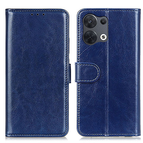 Funda de Cuero Cartera con Soporte Carcasa M07L para Oppo Reno9 5G Azul