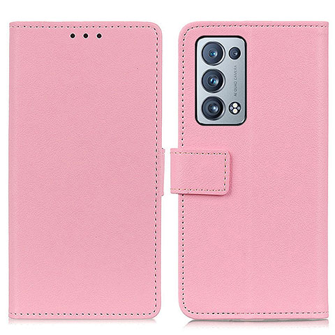 Funda de Cuero Cartera con Soporte Carcasa M08L para Oppo Reno6 Pro+ Plus 5G Rosa