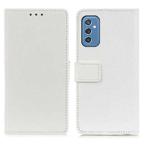 Funda de Cuero Cartera con Soporte Carcasa M08L para Samsung Galaxy M52 5G Blanco