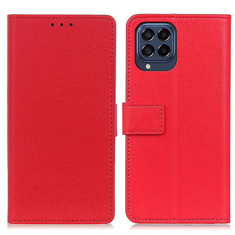 Funda de Cuero Cartera con Soporte Carcasa M08L para Samsung Galaxy M53 5G Rojo