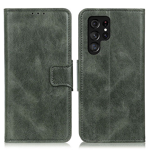 Funda de Cuero Cartera con Soporte Carcasa M09L para Samsung Galaxy S21 Ultra 5G Verde