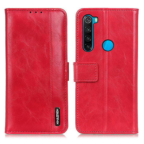 Funda de Cuero Cartera con Soporte Carcasa M11L para Xiaomi Redmi Note 8 (2021) Rojo