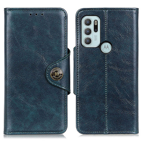 Funda de Cuero Cartera con Soporte Carcasa M12L para Motorola Moto G60s Azul