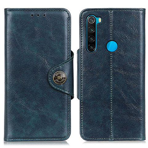 Funda de Cuero Cartera con Soporte Carcasa M12L para Xiaomi Redmi Note 8 (2021) Azul