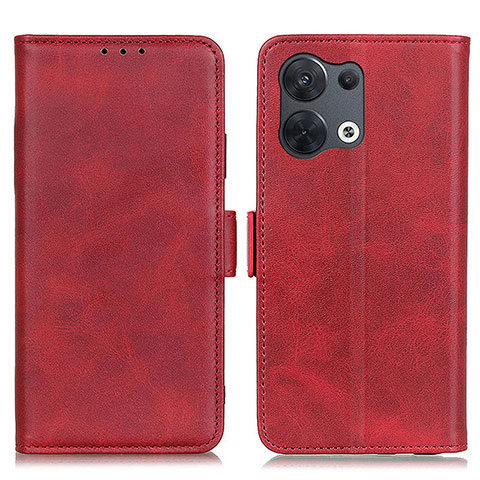 Funda de Cuero Cartera con Soporte Carcasa M15L para Oppo Reno9 Pro+ Plus 5G Rojo