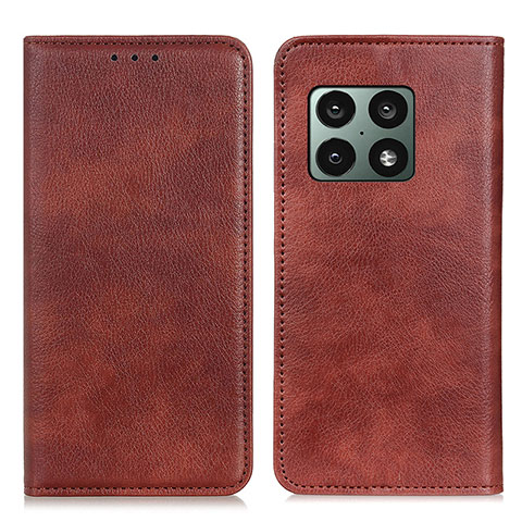 Funda de Cuero Cartera con Soporte Carcasa N01P para OnePlus 10 Pro 5G Marron