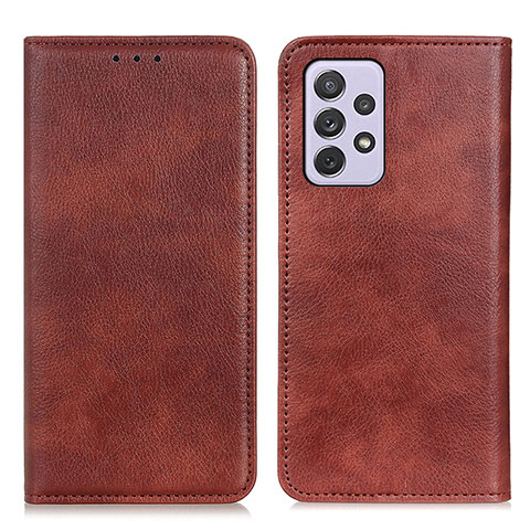 Funda de Cuero Cartera con Soporte Carcasa N01P para Samsung Galaxy A73 5G Marron