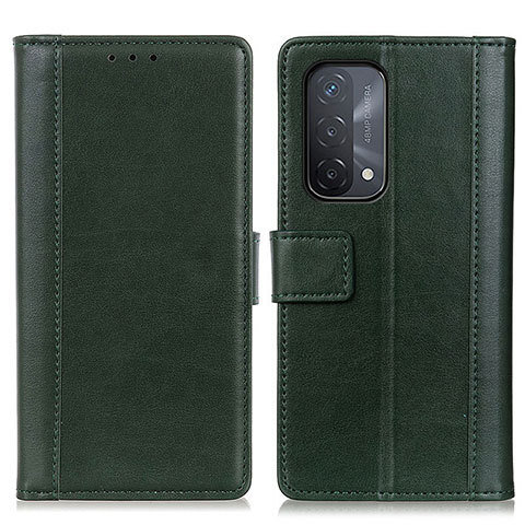 Funda de Cuero Cartera con Soporte Carcasa N02P para OnePlus Nord N200 5G Verde