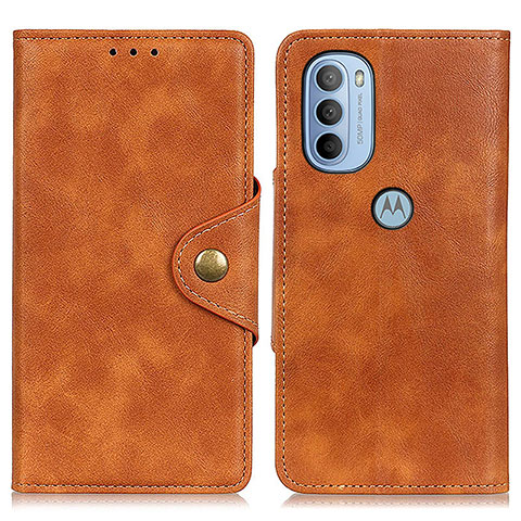 Funda de Cuero Cartera con Soporte Carcasa N03P para Motorola Moto G41 Marron