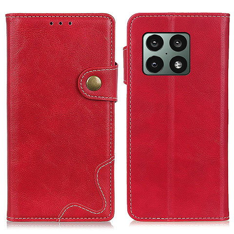 Funda de Cuero Cartera con Soporte Carcasa N03P para OnePlus 10 Pro 5G Rojo