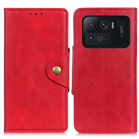 Funda de Cuero Cartera con Soporte Carcasa N03P para Xiaomi Mi 11 Ultra 5G Rojo
