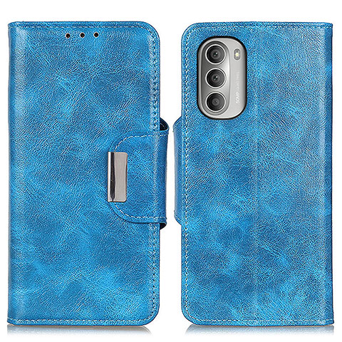 Funda de Cuero Cartera con Soporte Carcasa N04P para Motorola Moto G Stylus (2022) 5G Azul Cielo