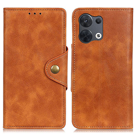 Funda de Cuero Cartera con Soporte Carcasa N06P para Oppo Reno8 Pro 5G Marron