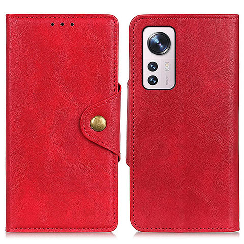 Funda de Cuero Cartera con Soporte Carcasa N06P para Xiaomi Mi 12S Pro 5G Rojo