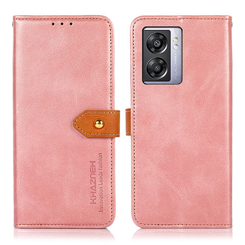 Funda de Cuero Cartera con Soporte Carcasa N07P para OnePlus Nord N300 5G Rosa