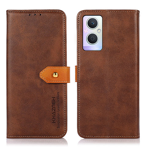 Funda de Cuero Cartera con Soporte Carcasa N07P para Oppo Reno7 Z 5G Marron