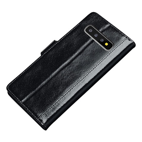 Funda de Cuero Cartera con Soporte Carcasa P01 para Samsung Galaxy S10 5G Negro