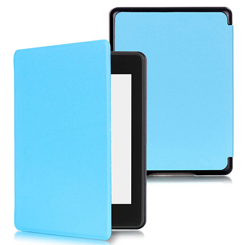 Funda de Cuero Cartera con Soporte Carcasa para Amazon Kindle Paperwhite 6 inch Azul Cielo