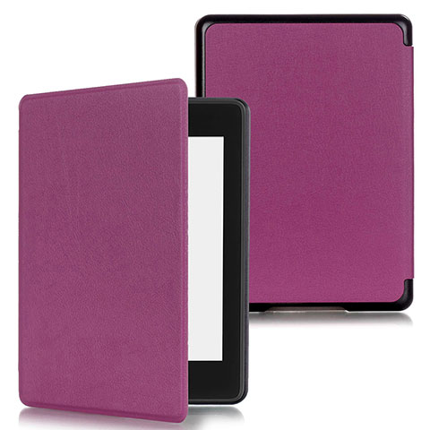 Funda de Cuero Cartera con Soporte Carcasa para Amazon Kindle Paperwhite 6 inch Morado