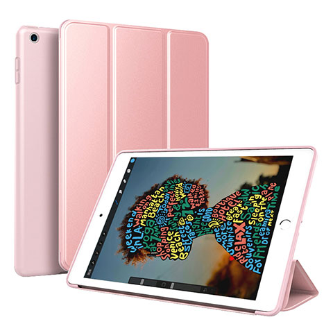 Funda de Cuero Cartera con Soporte Carcasa para Apple iPad Mini 5 (2019) Oro Rosa