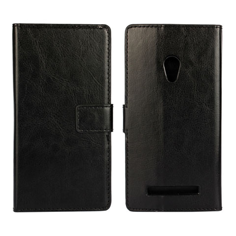 Funda de Cuero Cartera con Soporte Carcasa para Asus Zenfone 5 Negro