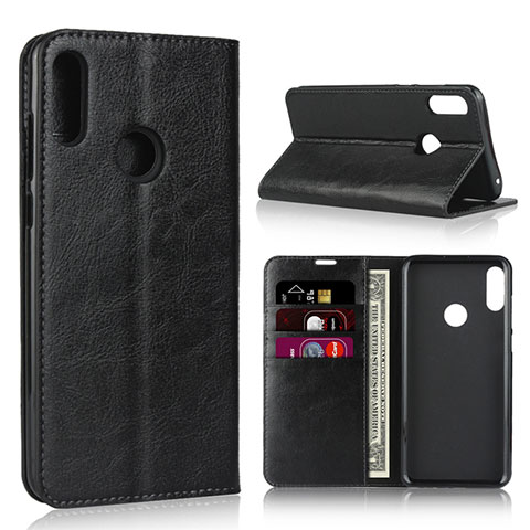 Funda de Cuero Cartera con Soporte Carcasa para Asus Zenfone Max Pro M2 ZB631KL Negro