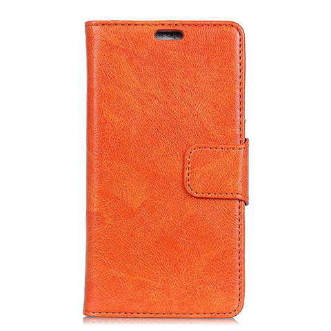 Funda de Cuero Cartera con Soporte Carcasa para Asus ZenFone V Live Naranja