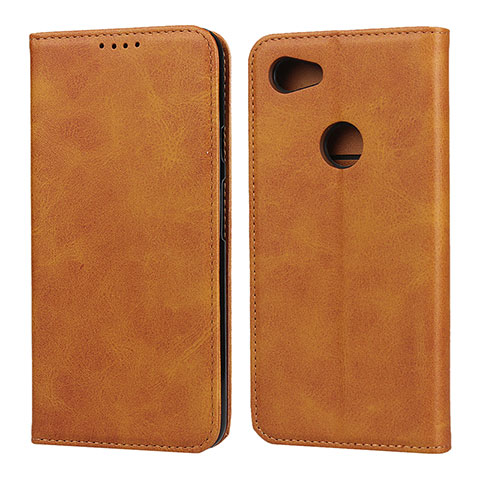 Funda de Cuero Cartera con Soporte Carcasa para Google Pixel 3a XL Naranja