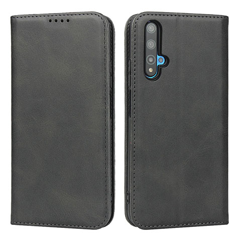 Funda de Cuero Cartera con Soporte Carcasa para Huawei Honor 20 Negro