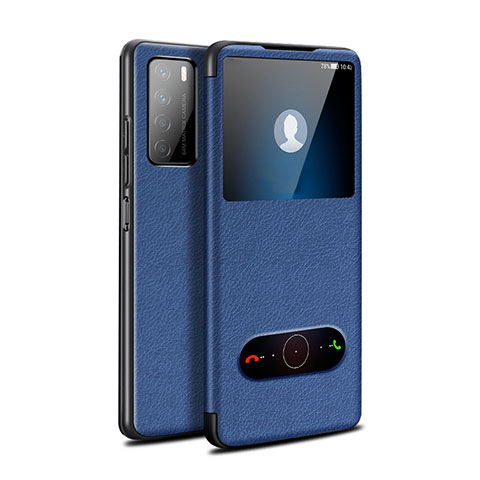 Funda de Cuero Cartera con Soporte Carcasa para Huawei Honor Play4 5G Azul