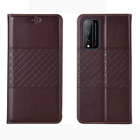 Funda de Cuero Cartera con Soporte Carcasa para Huawei Honor Play4T Pro Marron