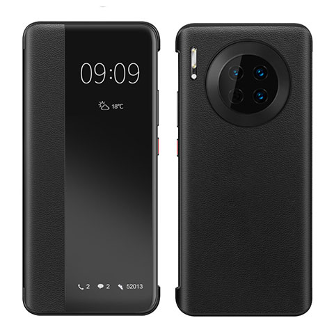 Funda de Cuero Cartera con Soporte Carcasa para Huawei Mate 30 5G Negro