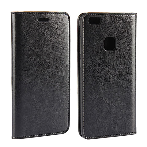 Funda de Cuero Cartera con Soporte Carcasa para Huawei P10 Lite Negro