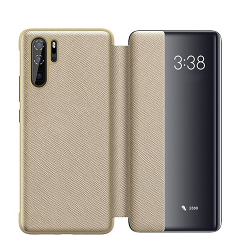 Funda de Cuero Cartera con Soporte Carcasa para Huawei P30 Pro Oro