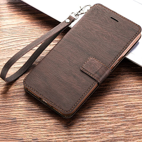 Funda de Cuero Cartera con Soporte Carcasa para Huawei Y6 Prime (2019) Marron