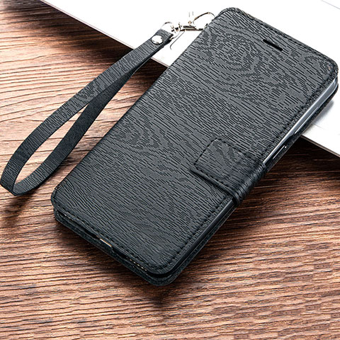 Funda de Cuero Cartera con Soporte Carcasa para Huawei Y6s Negro