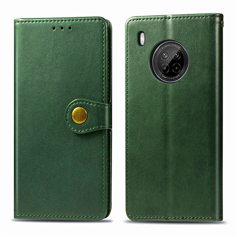 Funda de Cuero Cartera con Soporte Carcasa para Huawei Y9a Verde