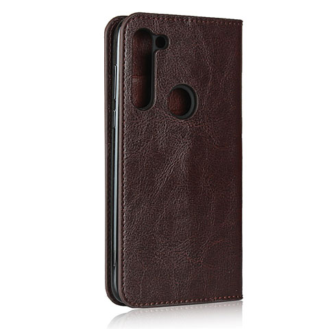 Funda de Cuero Cartera con Soporte Carcasa para Motorola Moto G8 Power Marron