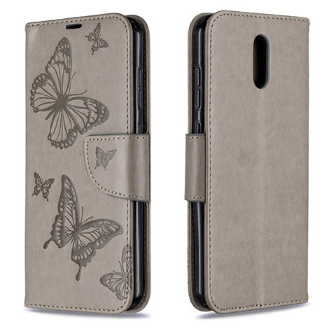 Funda de Cuero Cartera con Soporte Carcasa para Nokia 2.3 Gris