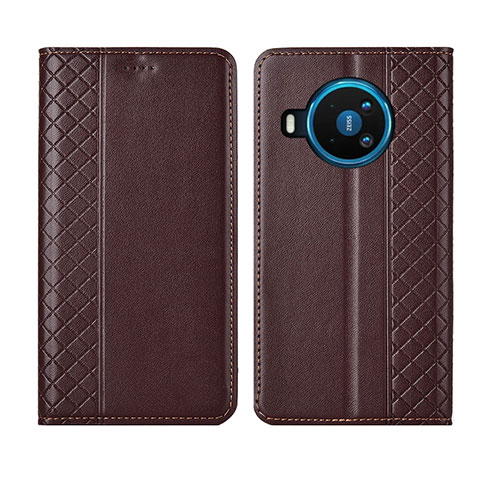 Funda de Cuero Cartera con Soporte Carcasa para Nokia 8.3 5G Marron