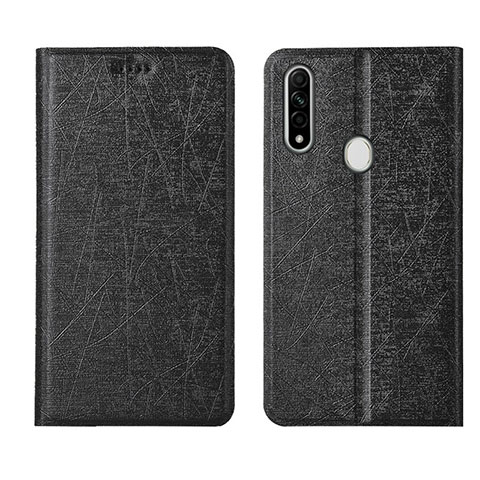 Funda de Cuero Cartera con Soporte Carcasa para Oppo A31 Negro