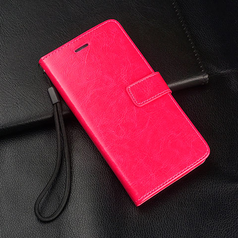 Funda de Cuero Cartera con Soporte Carcasa para Oppo Reno Ace Rosa Roja