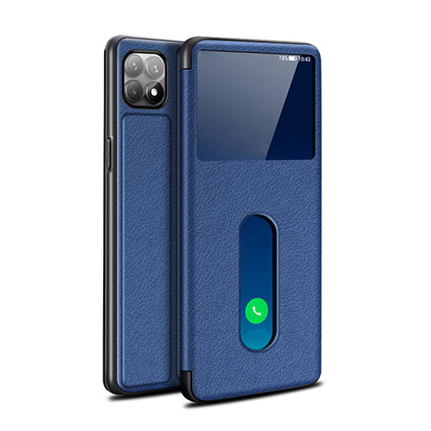 Funda de Cuero Cartera con Soporte Carcasa para Oppo Reno4 SE 5G Azul