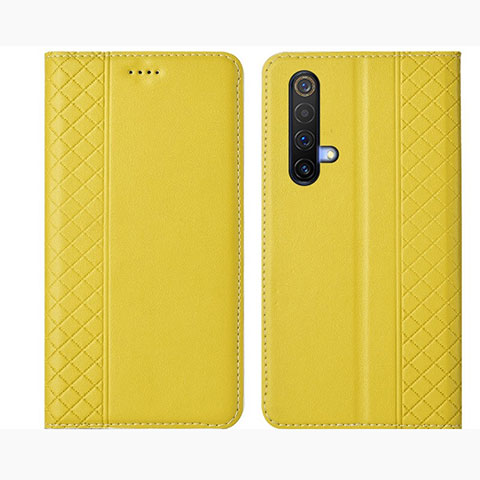 Funda de Cuero Cartera con Soporte Carcasa para Realme X50m 5G Amarillo