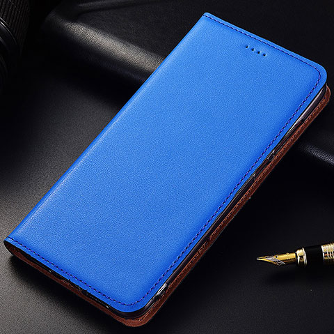 Funda de Cuero Cartera con Soporte Carcasa para Samsung Galaxy A6s Azul