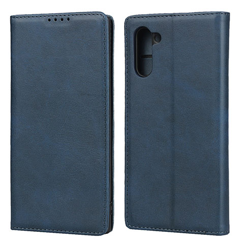 Funda de Cuero Cartera con Soporte Carcasa para Samsung Galaxy Note 10 Azul